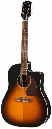 Epiphone IGMTJ45C Inspiré de la guitare électrique acoustique à pan coupé Gibson J-45 (Vintage Sunburst)