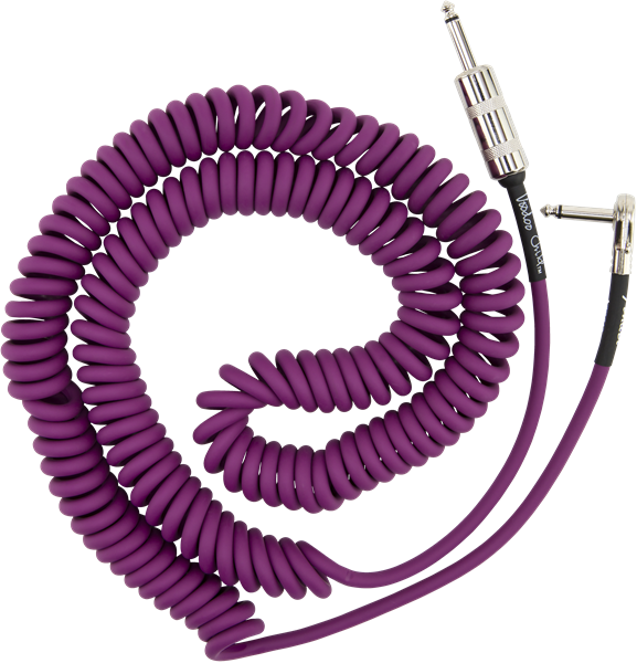 Fender JIMI HENDRIX VOODOO CHILD Coiled Instrument Cable (Purple) - 30'