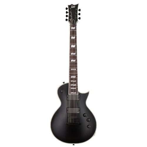 ESP LTD EC-407 Guitare électrique 7 cordes Single Cut avec micros EMG - Noir satiné