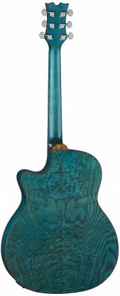 Dean EXOTICA QUILT ASH Acoustic Electric Guitar (Transparent Blue Satin)