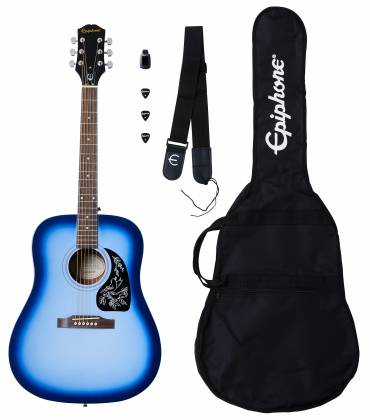 Epiphone EASTAR Starling Guitare acoustique Starter Pack (Starlight Blue)