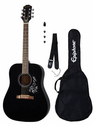 Epiphone EASTAR Starling Guitare Acoustique Starter Pack (Ébène)