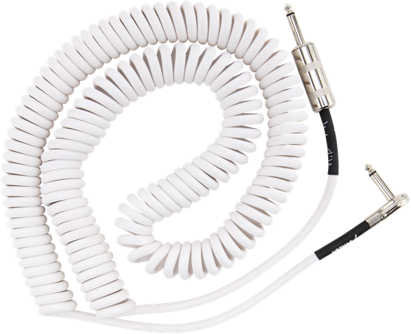 Fender JIMI HENDRIX VOODOO CHILD Coiled Instrument Cable (White) - 30'
