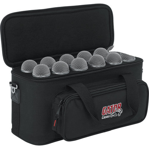 Gator GM-12B 12 Drop Mic Padded Bag - 12 Microphones