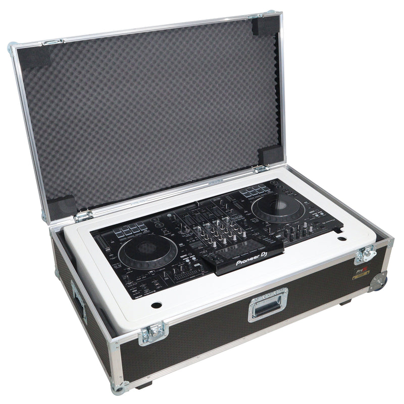 ProX Pioneer White Control Tower DJ Booth & Cases