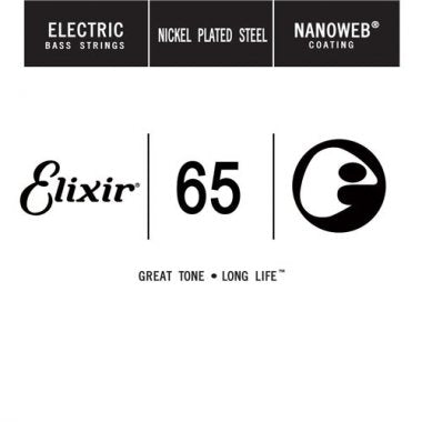 Elixir 15365 Corde de basse électrique avec revêtement Nanoweb - .065