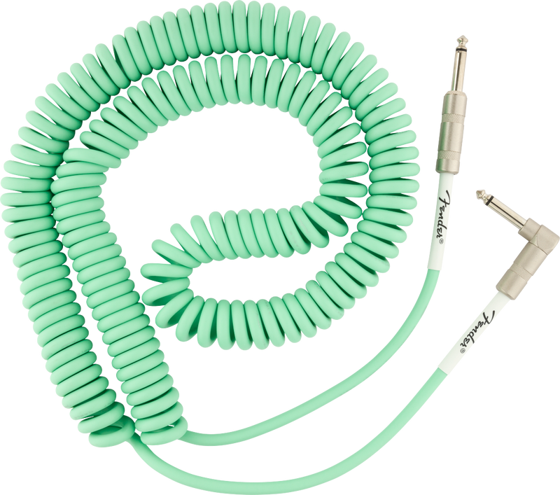 Fender ORIGINAL Coiled Instrument Cable (Surf Green) - 30'