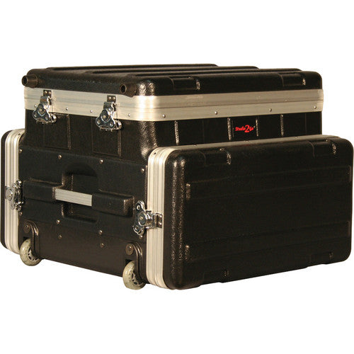 Gator GRC-STUDIO4GO-W ATA Style Case w/ Wheels for 4U Rack Mount Recording Device & Laptop