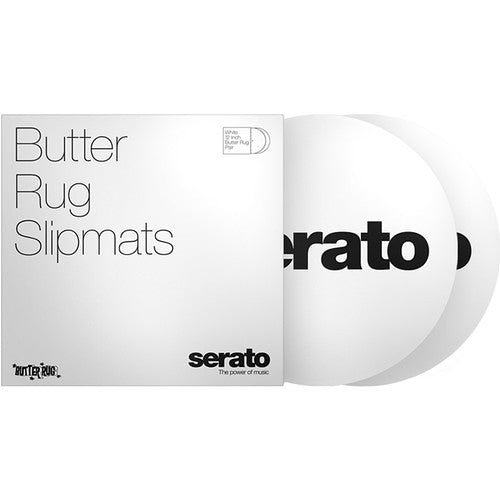 Serato Butter Tapis Slipmat (12", Simple, Noir sur Blanc)