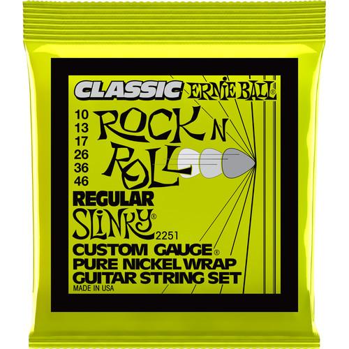 Ernie Ball Class Reglr Slinky 2251Eb Classic Rock N Roll Pure Nickel Wrap Regular Slinky Guitar Strings 010 - 046 - Red One Music