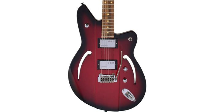 Guitare électrique Reverend AIRSONIC W avec micros Railhammer (éclat rouge métallisé)