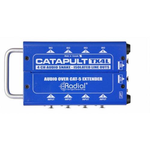 Radial Catapult Tx4L 4-Channel Cat-5 Line-Level Audio Snake Transmitter - Red One Music