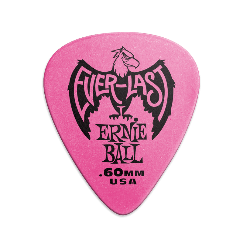 Ernie Ball 9179EB Everlast Guitar Picks - .60mm Pink (12)