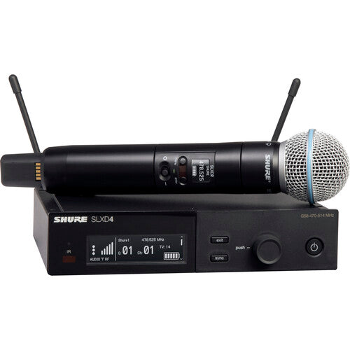 Shure SLXD24/B58 Système de microphone portable numérique sans fil avec capsule Beta 58A (H55 : 514 à 558 MHz)