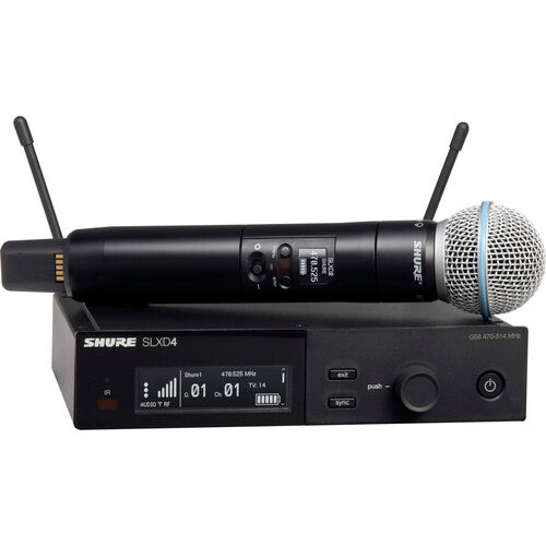 Shure SLXD24/B58 Système de microphone portable numérique sans fil avec capsule Beta 58A (J52 : 558 à 602 + 614 à 616 MHz)