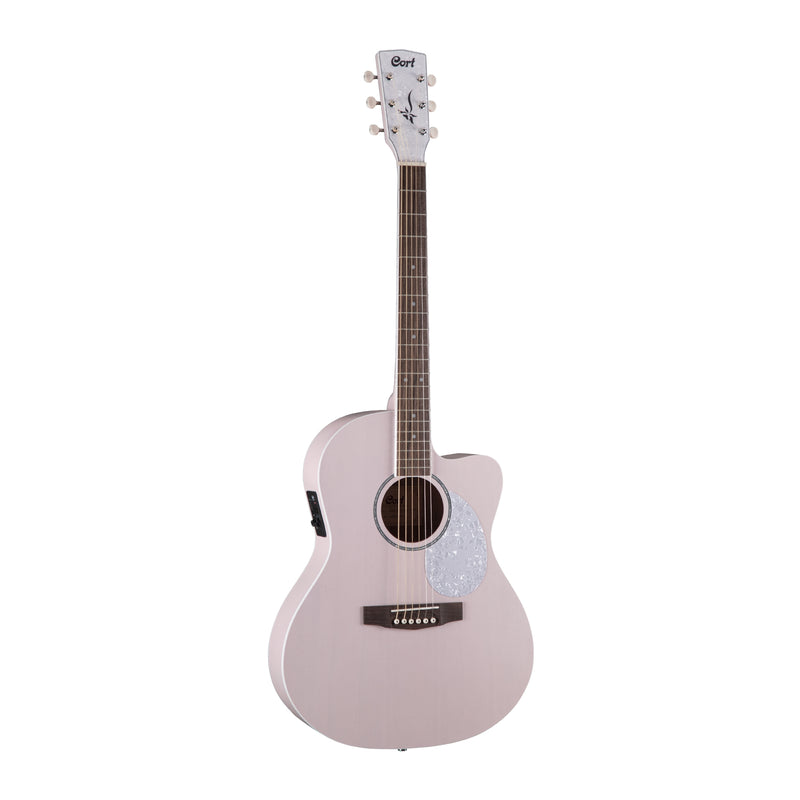 Cort JADE-CLASS-PPOP - Guitare acoustique classique à pan coupé - Rose pastel à pores ouverts