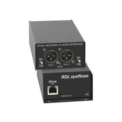 RDL SF-NL2 Dante vers interface audio