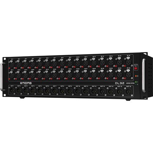 Midas DL32 32-Input  16-Output Stage Box With 32 Midas Mic Preamps - Red One Music