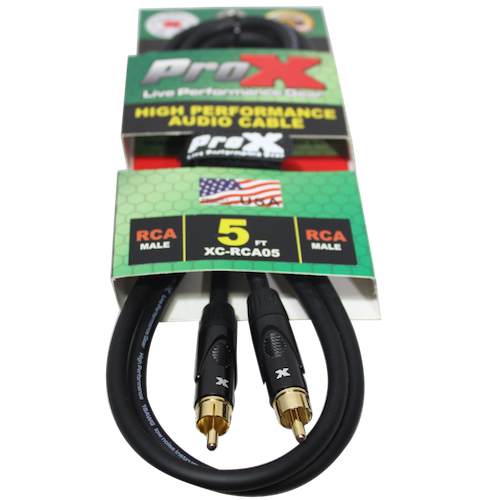 ProX-XC-RCA05 5 Ft. High Performance Audio Cable RCA to RCA - Red One Music