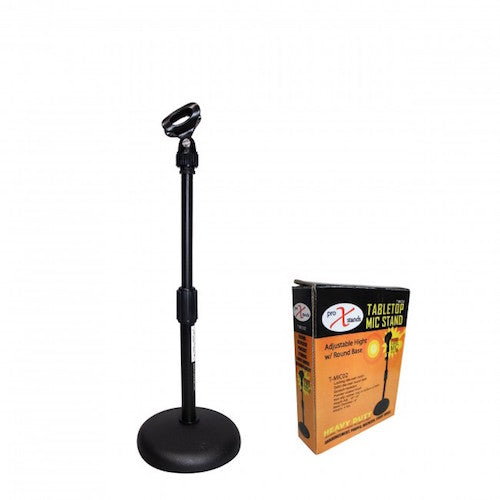 ProX-T-MIC02 Desktop Microphone Stand with 6" Round Base - Red One Music