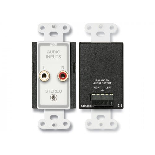 RDL D-CIJ3D RCA + 3.5MM Input Wall Plate (White)