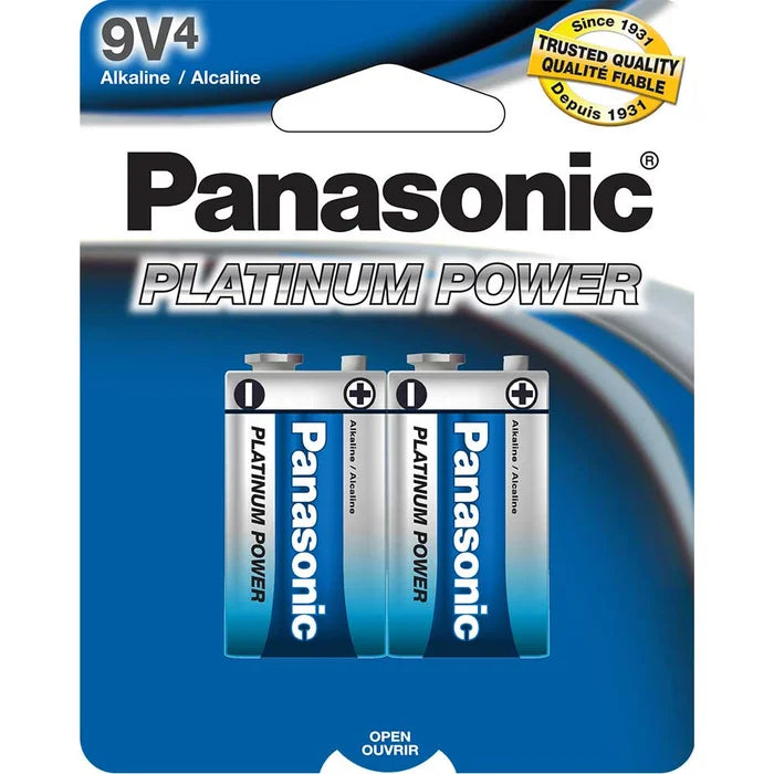 Piles alcalines Panasonic Platinum Power 9 V (paquet de 4)