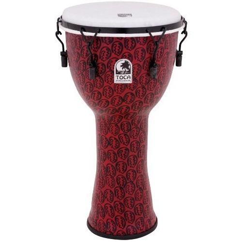Toca Tf2Dm-12Rm Mechanically Tuned 12-Inch Djembe - Red Mask Finish - Red One Music