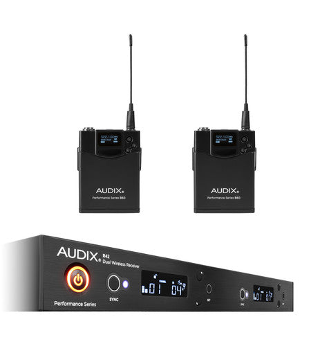 Audix AP42BPA 40 Series Dual-Channel Wireless System w/ 2 B60 Bodypacks