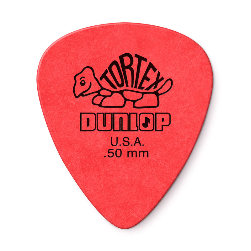 Dunlop 418P-50 0.50mm Tortex® Standard Guitar Pick 12 Pack - Red