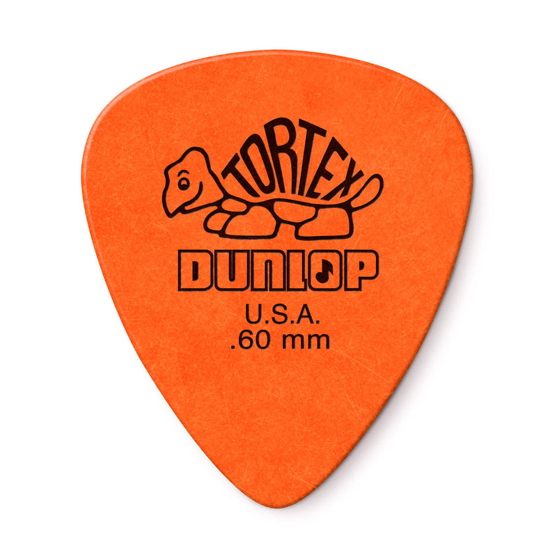 Dunlop 418P-60 0.60mm Tortex® Standard Guitar Pick 12 Pack - Orange