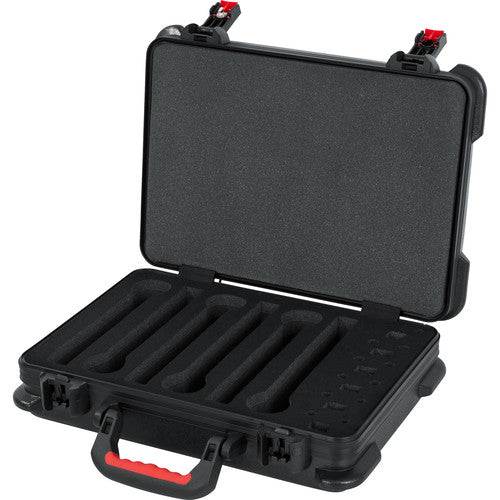 Gator GTSA-MICW6 ATA-Molded Polyethylene Case w/ Foam Drops for up to 6 Wireless Microphones