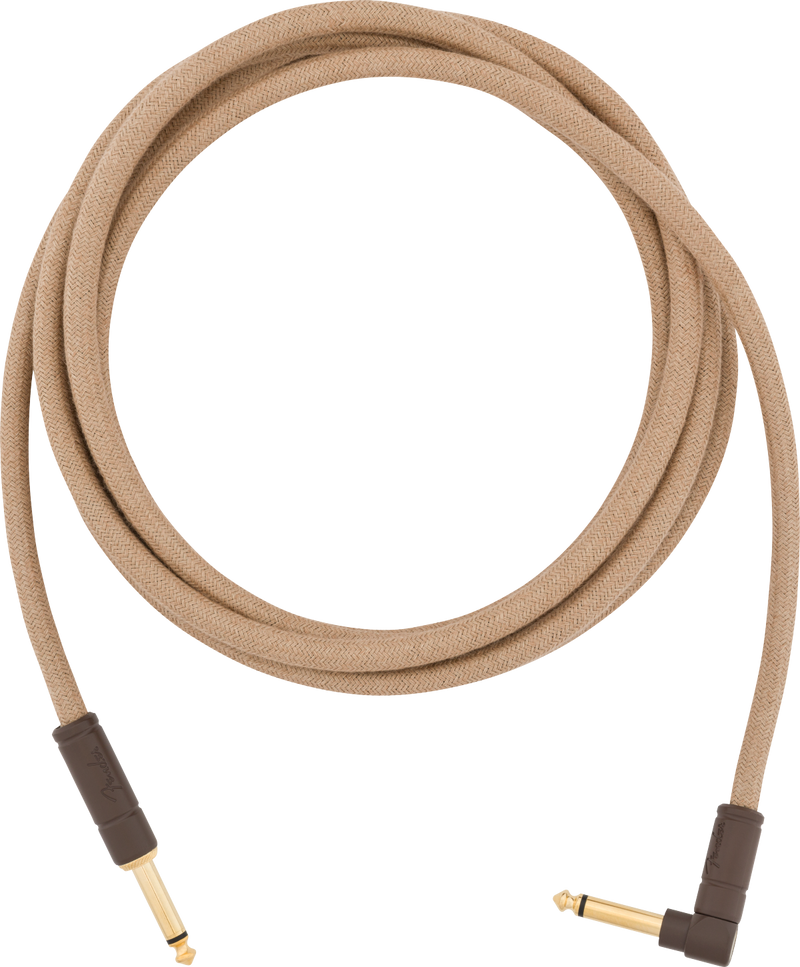 Fender FESTIVAL Hemp Straight/Angle Instrument Cable (Natural) - 10'