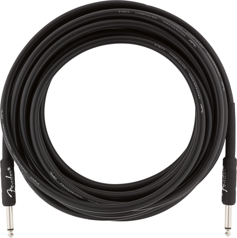 Fender PROFESSIONAL Instrument Cable (Black) - 18.6'