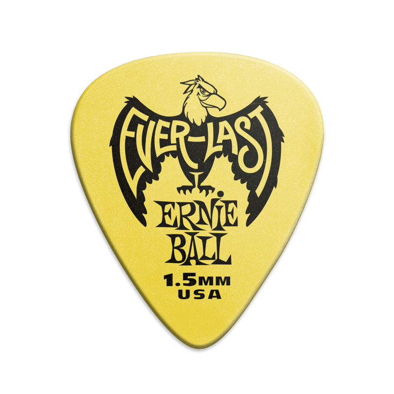 Ernie Ball 9195EB Everlast Guitar Picks - 1,5 mm jaune (12)