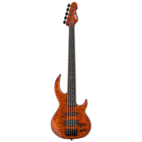 ESP LTD BB-1005FL QM BUNNY BRUNEL Signature - Fretless Electric Bass - Burnt Orange