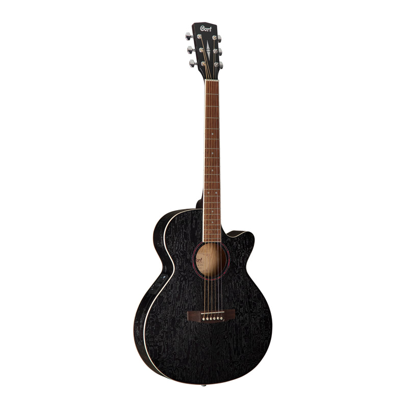 Cort SFX-AB-OPBK - Venetian Cutaway SFX Slim Body Acoustic Guitar - Open  Pore Black