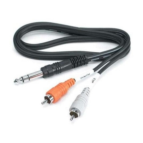 Hosa TRS-202 1/4" TRS - 2x RCA 6.6' - Red One Music