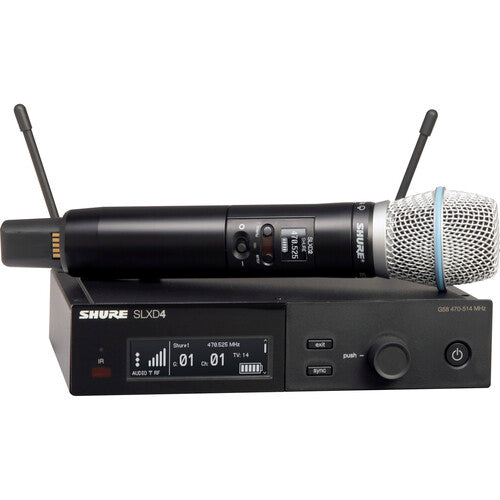 Shure SLXD24/B87A Système de microphone portable numérique sans fil avec capsule Beta 87A (G58 : 470 à 514 MHz)