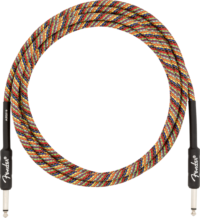 Fender FESTIVAL Hemp Instrument Cable (Rainbow) - 10'