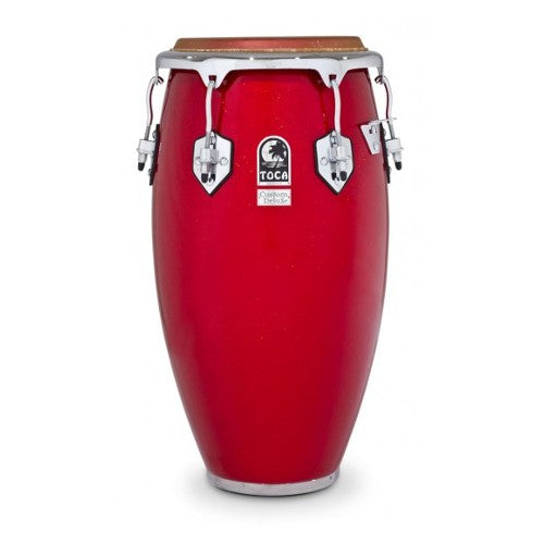 Toca 4611-3/4FR Custom Deluxe Fiberglass Conga - Sparkle Red