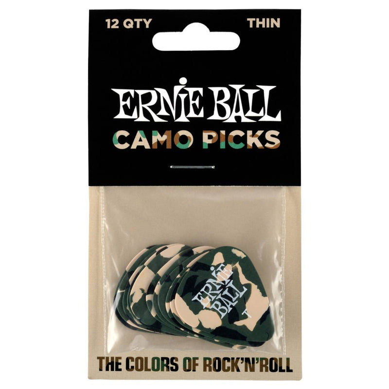 Ernie Ball 9221EB Camouflage Picks Thin - Bag of 12