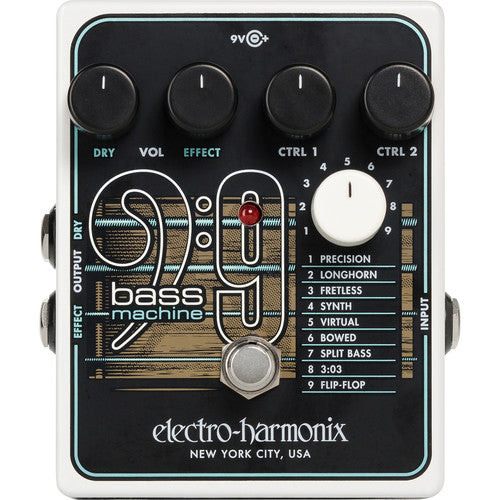 Electro-Harmonix BASS9 Bass Machine Pedal for Electric Guitars