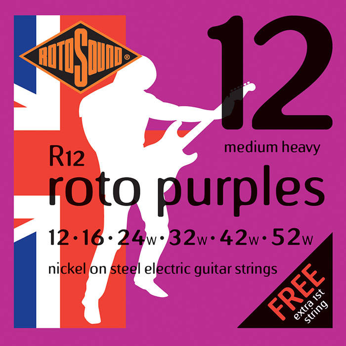 Rotosound R12 RotoPurples Heavy Guitar Strings - Medium 12-52