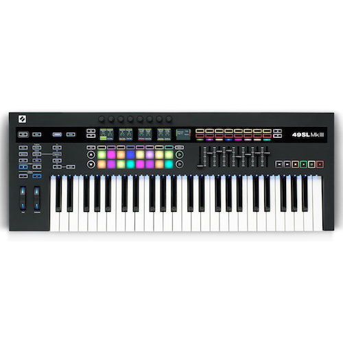 Novation 49SL-MK3 49-Key Keyboard Controller With Semi-Weighted Keys - Red One Music