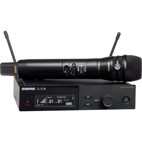 Shure SLXD24/K8B Système de microphone portable numérique sans fil avec capsule KSM8 (G58 : 470 à 514 MHz, noir)