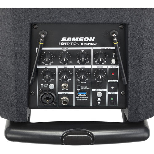 Samson EXPEDITION XP310W Système de sonorisation portable 300 W avec microphone sans fil - 10" (K : 470 à 494 MHz)