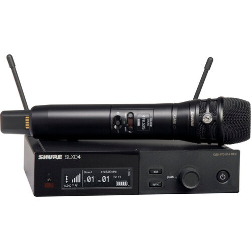 Shure SLXD24/K8B Système de microphone portable numérique sans fil avec capsule KSM8 (H55 : 514 à 558 MHz, noir)