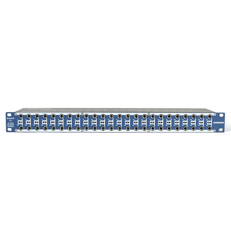 Samson S-Patch Samsons-Patch Plus - 48-Point Audio Patch Bay With 14 Phone Connections - Red One Music