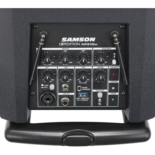 Samson EXPEDITION XP310W Système de sonorisation portable 300 W avec microphone sans fil - 10" (D : 542 à 566 MHz)