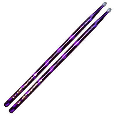 Vater VCP5AN Color Wrap 5A Nylon Tip Drumsticks (Purple Optic)